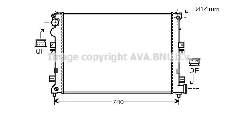 AVA QUALITY COOLING Radiators, Motora dzesēšanas sistēma CN2208